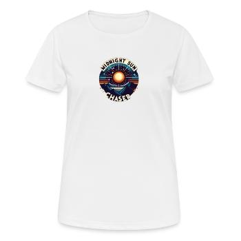 Chasseur de soleil de minuit - T-shirt respirant Femme - blanc - Devant - AI Model Female 172 dark (172cm)