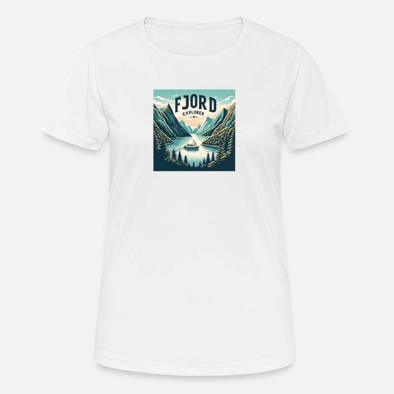 Fjord Explorer - Women's Breathable T-Shirt - white