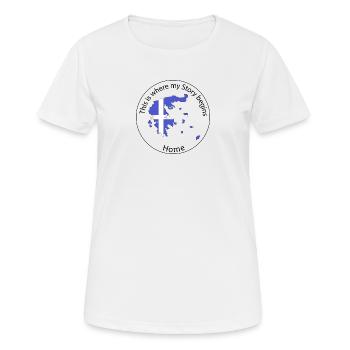This is where my story begins Griechenland Greece - Frauen T-Shirt atmungsaktiv - Weiß - Vorne - AI Model Female 172 dark (172cm)