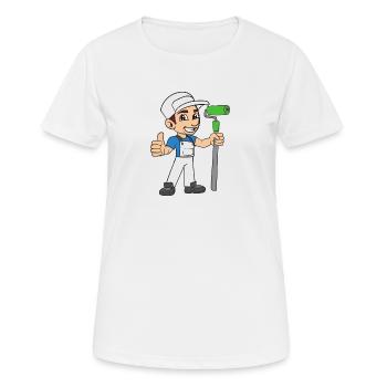 Maler - Frauen T-Shirt atmungsaktiv - Weiß - Vorne - AI Model Female 172 dark (172cm)