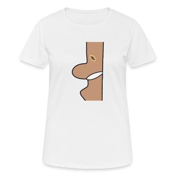 Jambe de - T-shirt respirant Femme - blanc - Devant - AI Model Female 172 dark (172cm)