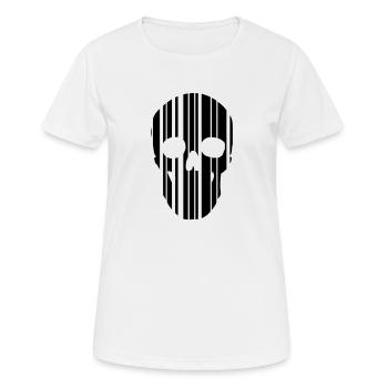crâne de code à barres - T-shirt respirant Femme - blanc - Devant - AI Model Female 172 dark (172cm)