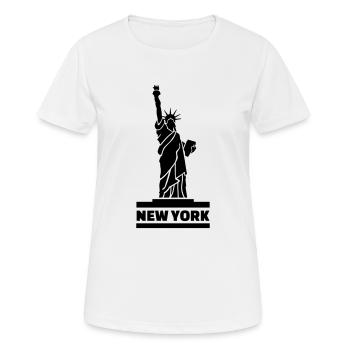 New York - T-shirt respirant Femme - blanc - Devant - AI Model Female 172 dark (172cm)