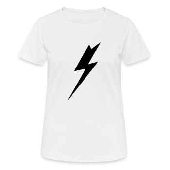 Blitz - Frauen T-Shirt atmungsaktiv - Weiß - Vorne - AI Model Female 172 dark (172cm)