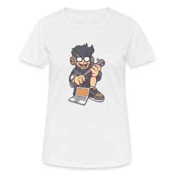 Jugendlicher Technik - Frauen T-Shirt atmungsaktiv - Weiß - Vorne - AI Model Female 172 dark (172cm)