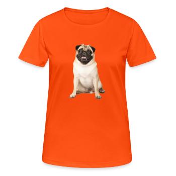 Carlin - T-shirt respirant Femme - orange néon - Devant - AI Model Female 172 dark (172cm)