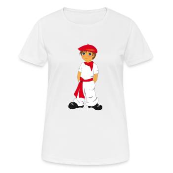 P'tit Basque - Women's Breathable T-Shirt - white - Front - AI Model Female 172 dark (172cm)