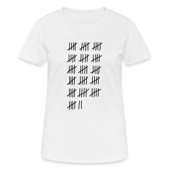 tage_zaehlen_82 - Frauen T-Shirt atmungsaktiv - Weiß - Vorne - AI Model Female 172 dark (172cm)