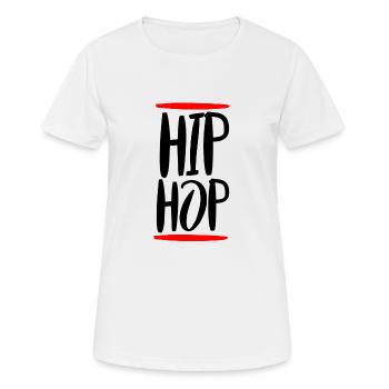 Hip hop rap oldschool des années 90 - T-shirt respirant Femme - blanc - Devant - AI Model Female 172 dark (172cm)