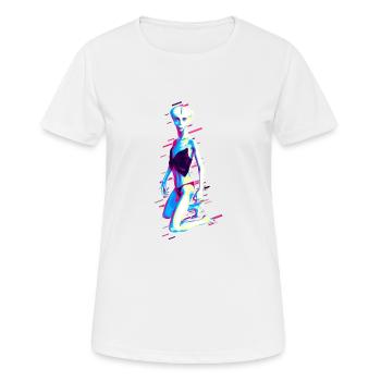 Ms. Alien 80s Retro Violet - Women's Breathable T-Shirt - white - Front - AI Model Female 172 dark (172cm)