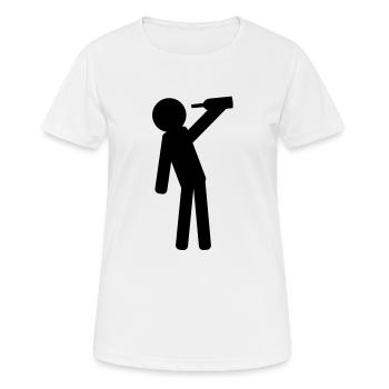 drinken - T-shirt respirant Femme - blanc - Devant - AI Model Female 172 dark (172cm)