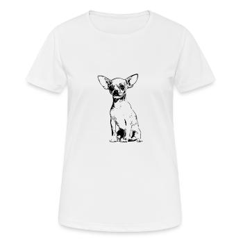 Chihuahua - T-shirt respirant Femme - blanc - Devant - AI Model Female 172 dark (172cm)