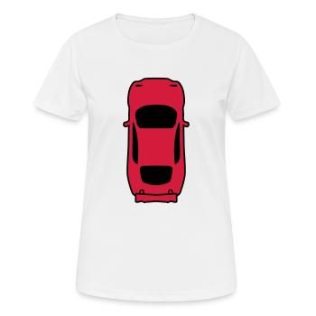 sportauto auto raser schnell fahren rennauto flitz - Frauen T-Shirt atmungsaktiv - Weiß - Vorne - AI Model Female 172 dark (172cm)