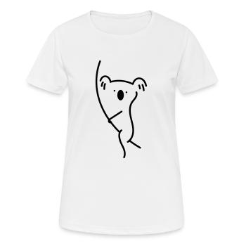 Koala Line Drawing - Women's Breathable T-Shirt - white - Front - AI Model Female 172 dark (172cm)