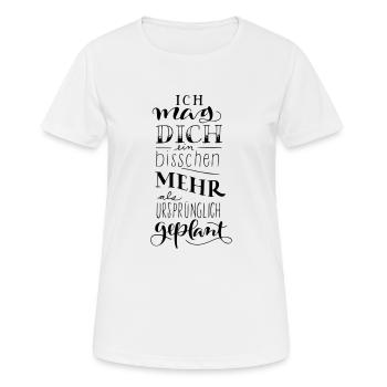 ich mag dich - Frauen T-Shirt atmungsaktiv - Weiß - Vorne - AI Model Female 172 dark (172cm)