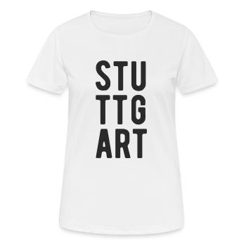Stuttgart Meme Stuttgarter Stuttgarterin Sprüche - T-shirt respirant Femme - blanc - Devant - AI Model Female 172 dark (172cm)