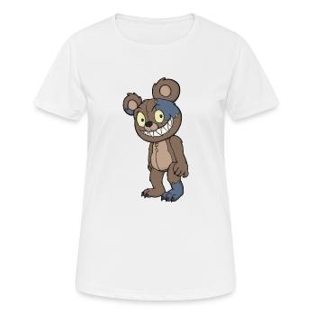 Creepy Teddy Bear - Women's Breathable T-Shirt - white - Front - AI Model Female 172 dark (172cm)