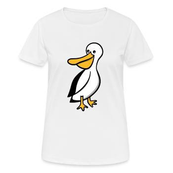 Pellie Le Pélican - T-shirt respirant Femme - blanc - Devant - AI Model Female 172 dark (172cm)