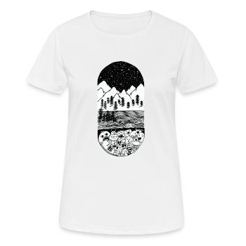 Pile of Monsters - Frauen T-Shirt atmungsaktiv - Weiß - Vorne - AI Model Female 172 dark (172cm)