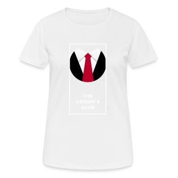 The Groom s Club - Frauen T-Shirt atmungsaktiv - Weiß - Vorne - AI Model Female 172 dark (172cm)