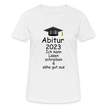 Abitur 2023 - Frauen T-Shirt atmungsaktiv - Weiß - Vorne - AI Model Female 172 dark (172cm)