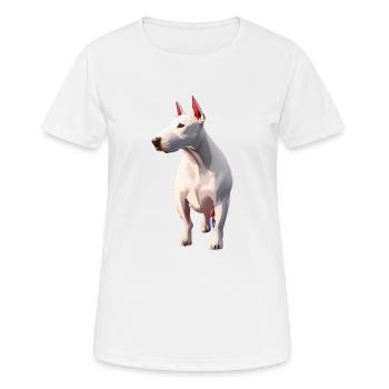 Bull terrier - T-shirt respirant Femme - blanc - Devant - AI Model Female 172 dark (172cm)
