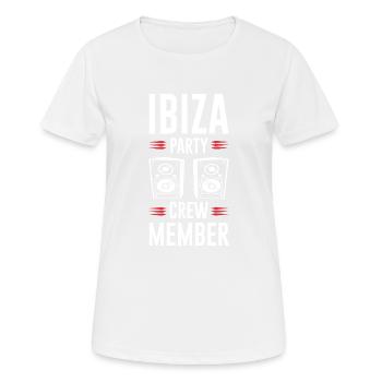 Ibiza Party Crew - Frauen T-Shirt atmungsaktiv - Weiß - Vorne - AI Model Female 172 dark (172cm)