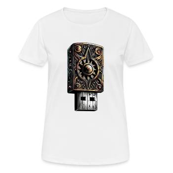 Dark USB - T-shirt respirant Femme - blanc - Devant - AI Model Female 172 dark (172cm)