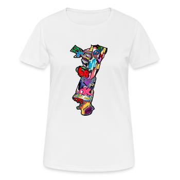Pop-Art-Region Elsass - Frauen T-Shirt atmungsaktiv - Weiß - Vorne - AI Model Female 172 dark (172cm)