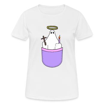 Heilige Geist Religiös Heiligenschein Tasche - Frauen T-Shirt atmungsaktiv - Weiß - Vorne - AI Model Female 172 dark (172cm)