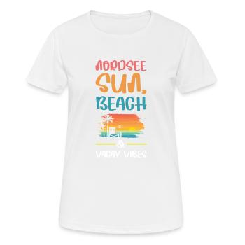 Ambiance de vacances à la mer du Nord - T-shirt respirant Femme - blanc - Devant - AI Model Female 172 dark (172cm)