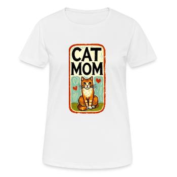 Ingwer Katze Mama - Frauen T-Shirt atmungsaktiv - Weiß - Vorne - AI Model Female 172 dark (172cm)