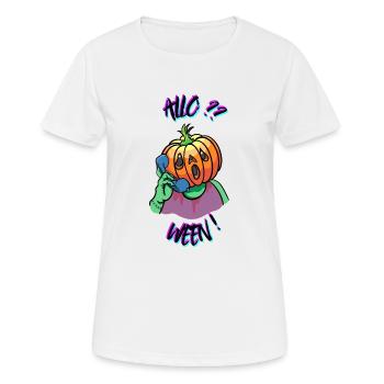 Pumpkin call ! - T-shirt respirant Femme - blanc - Devant - AI Model Female 172 dark (172cm)