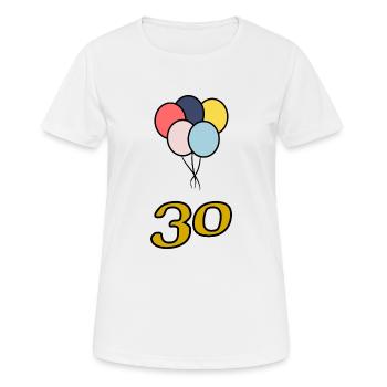 30. 30 YEARS. 30th ANNIVERSARY. 30 YEARS ANNIVERSARY. - Women's Breathable T-Shirt - white - Front - AI Model Female 172 dark (172cm)