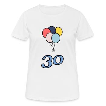 30. 30 YEARS. 30th ANNIVERSARY. 30 YEARS ANNIVERSARY. - Women's Breathable T-Shirt - white - Front - AI Model Female 172 dark (172cm)