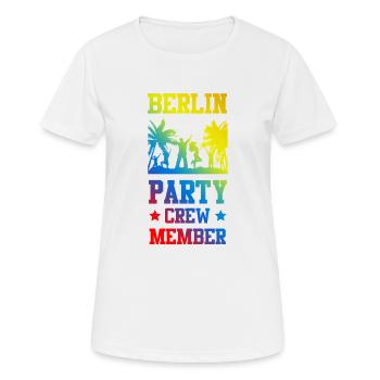 Équipe de fête berlinoise - T-shirt respirant Femme - blanc - Devant - AI Model Female 172 dark (172cm)