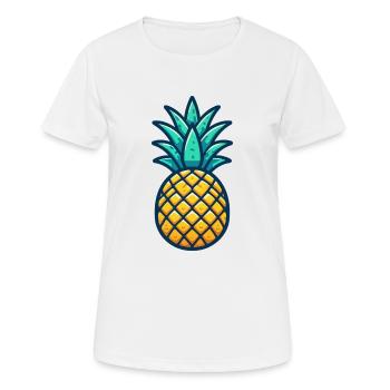 Ananas - T-shirt respirant Femme - blanc - Devant - AI Model Female 172 dark (172cm)