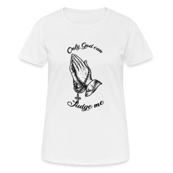 Mains en prière - T-shirt respirant Femme - blanc - Devant - AI Model Female 172 dark (172cm)