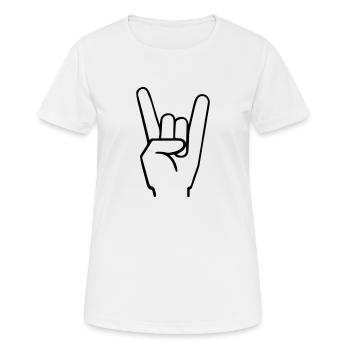 Heavy Metal Fingers - T-shirt respirant Femme - blanc - Devant - AI Model Female 172 dark (172cm)