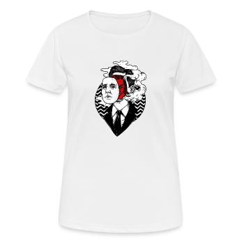 Agent Cooper - Frauen T-Shirt atmungsaktiv - Weiß - Vorne - AI Model Female 172 dark (172cm)