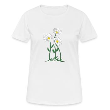 marguerite - T-shirt respirant Femme - blanc - Devant - AI Model Female 172 dark (172cm)