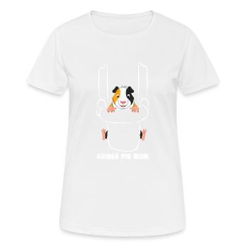 Maman cochon d'Inde - T-shirt respirant Femme - blanc - Devant - AI Model Female 172 dark (172cm)