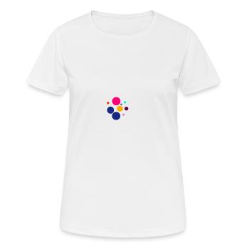 bulles colorées, bulles colorées - T-shirt respirant Femme - blanc - Devant - AI Model Female 172 dark (172cm)