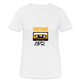 Vintage 1972 Year of construction 1972 Year of birth 1972 - Women's Breathable T-Shirt - white - Front - AI Model Female 172 dark (172cm)