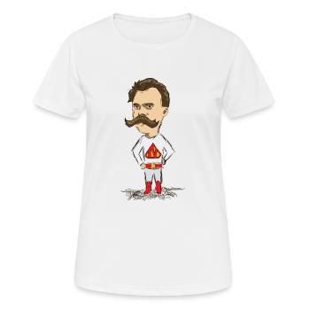 Nietzsche - T-shirt respirant Femme - blanc - Devant - AI Model Female 172 dark (172cm)