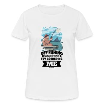 Angler - Frauen T-Shirt atmungsaktiv - Weiß - Vorne - AI Model Female 172 dark (172cm)