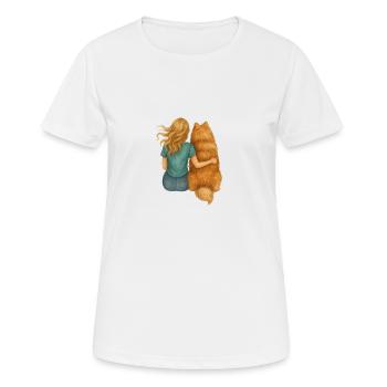 Best Friends Forever – Girls & Chow Chow - Women's Breathable T-Shirt - white - Front - AI Model Female 172 dark (172cm)