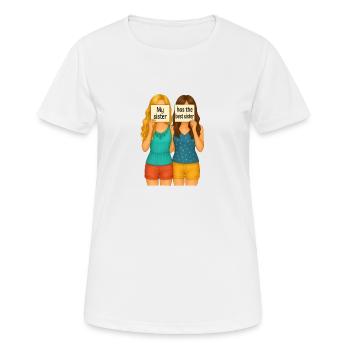 Ma sœur a la meilleure sœur - T-shirt respirant Femme - blanc - Devant - AI Model Female 172 dark (172cm)