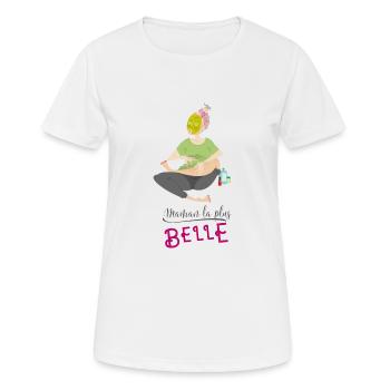 Most beautiful mom - Women's Breathable T-Shirt - white - Front - AI Model Female 172 dark (172cm)