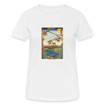 Japanische Kunst Hiroshige - Frauen T-Shirt atmungsaktiv - Weiß - Vorne - AI Model Female 172 dark (172cm)